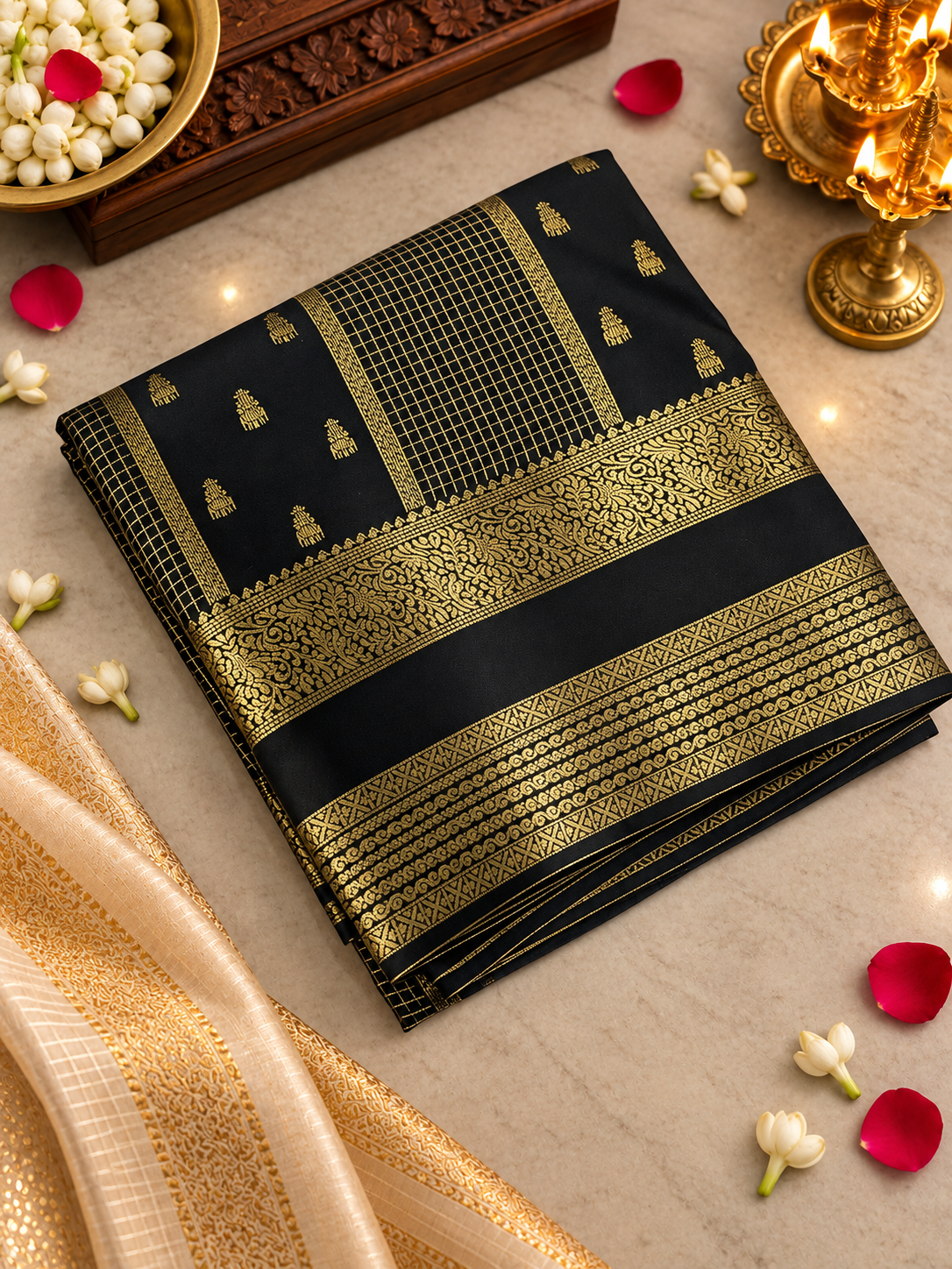 Pure Mix Crepe Mysore Silk Saree - 902033