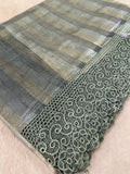 Premium Soft Tassar Tissue Saree -902584