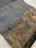 Premium Banarasi Crepe Kalamkari Saree