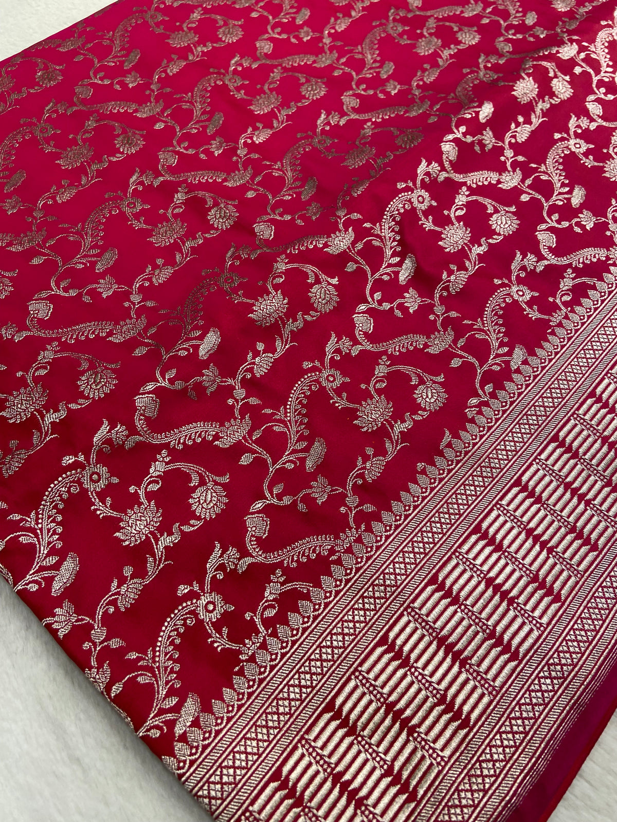 Pure Banarasi Crepe satin silk saree