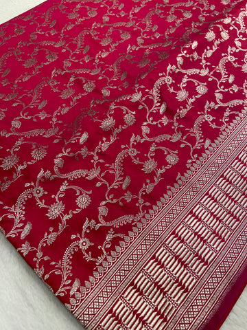 Pure Banarasi Crepe satin silk saree