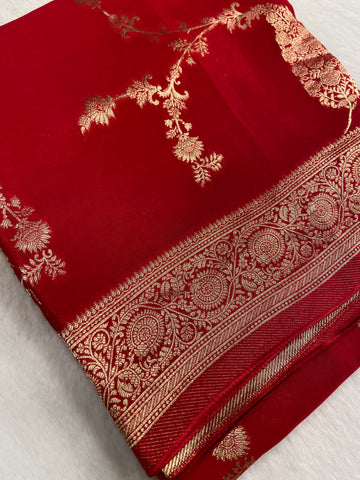 Premium Crape Satin Saree ❤️