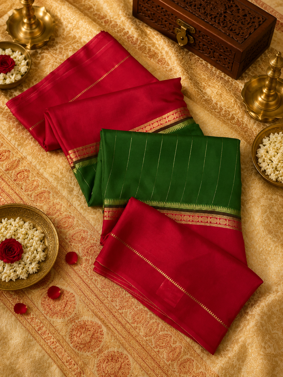 Pure Mix Mysore Crepe Silk Saree