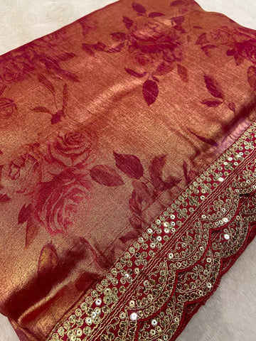 Premium Crush Organza Saree