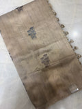 Premium tussar saree with embroidery