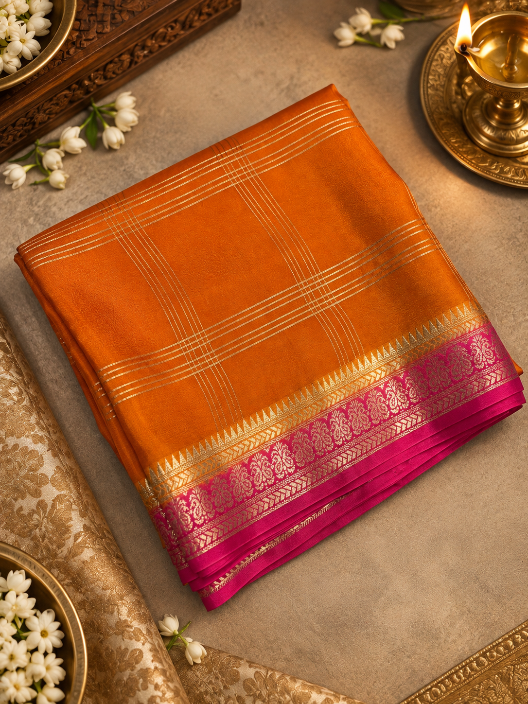 Pure Mix Mysore Crepe Silk Saree-902270
