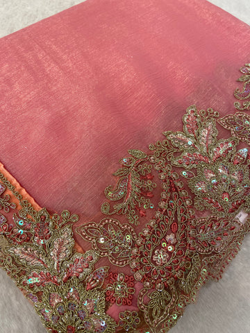 Designer cocktail saree