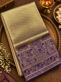 Premium Bridal Semi Tissue Kanjeevaram Silk Saree - 902646