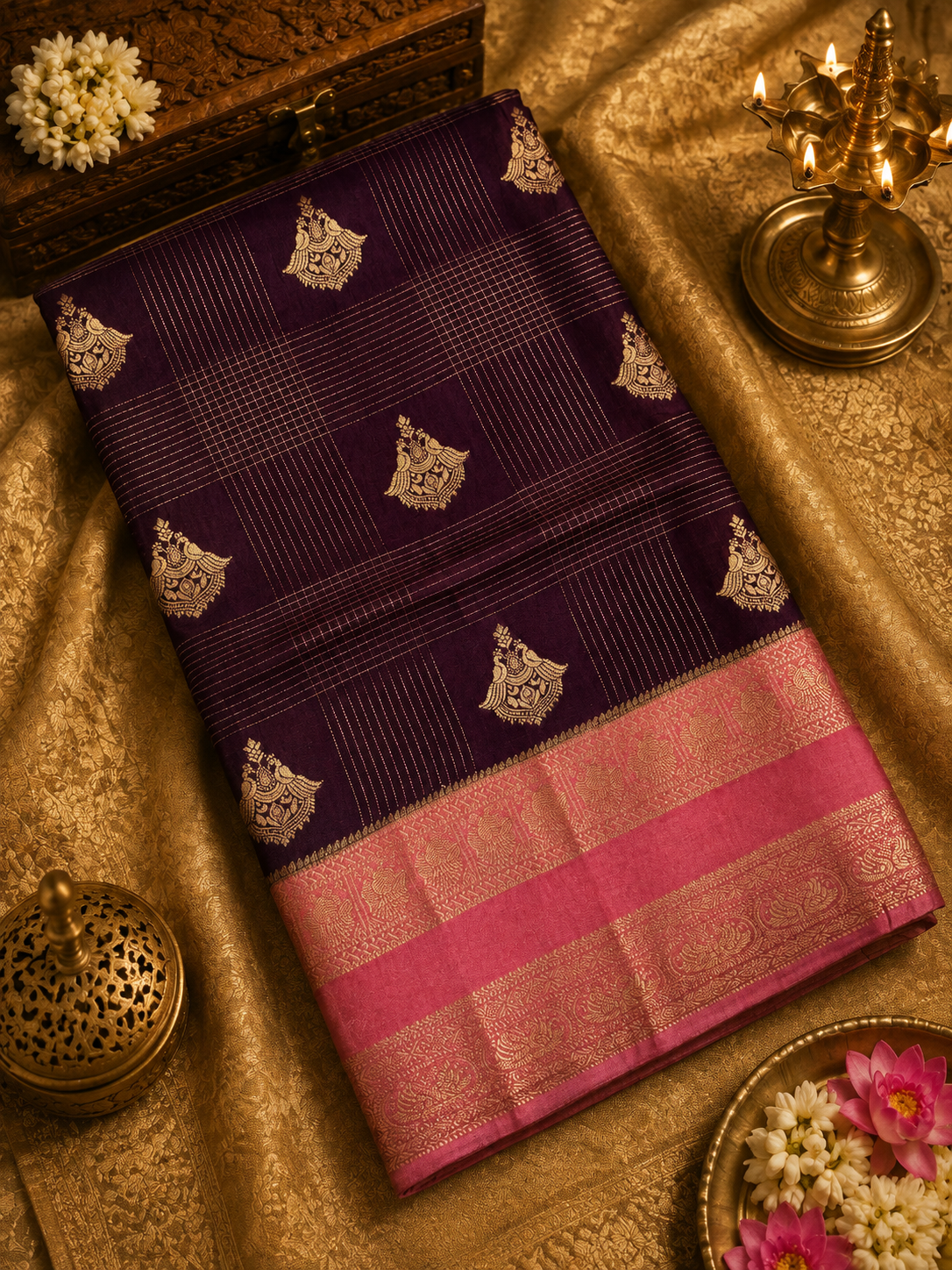 Premium Crepe Semi Mysore Silk Saree