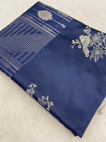 Premium crepe satin silk saree
