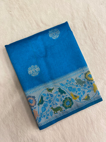 Silk Cotton With Meenakari border