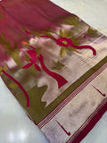 Premium Quality Tissue crepe silk in Paithani - 902691