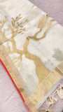Pure Linen Cotton Saree