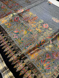 Premium Banarasi Crepe Kalamkari Saree