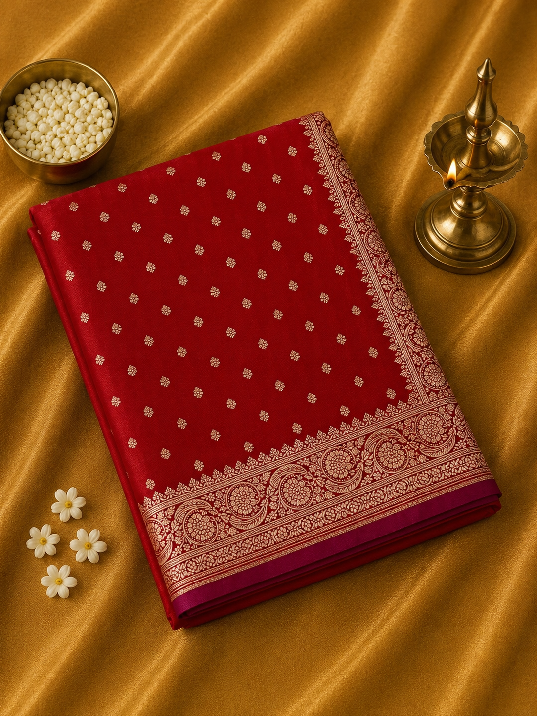 Pure Crepe Satin Silk Saree