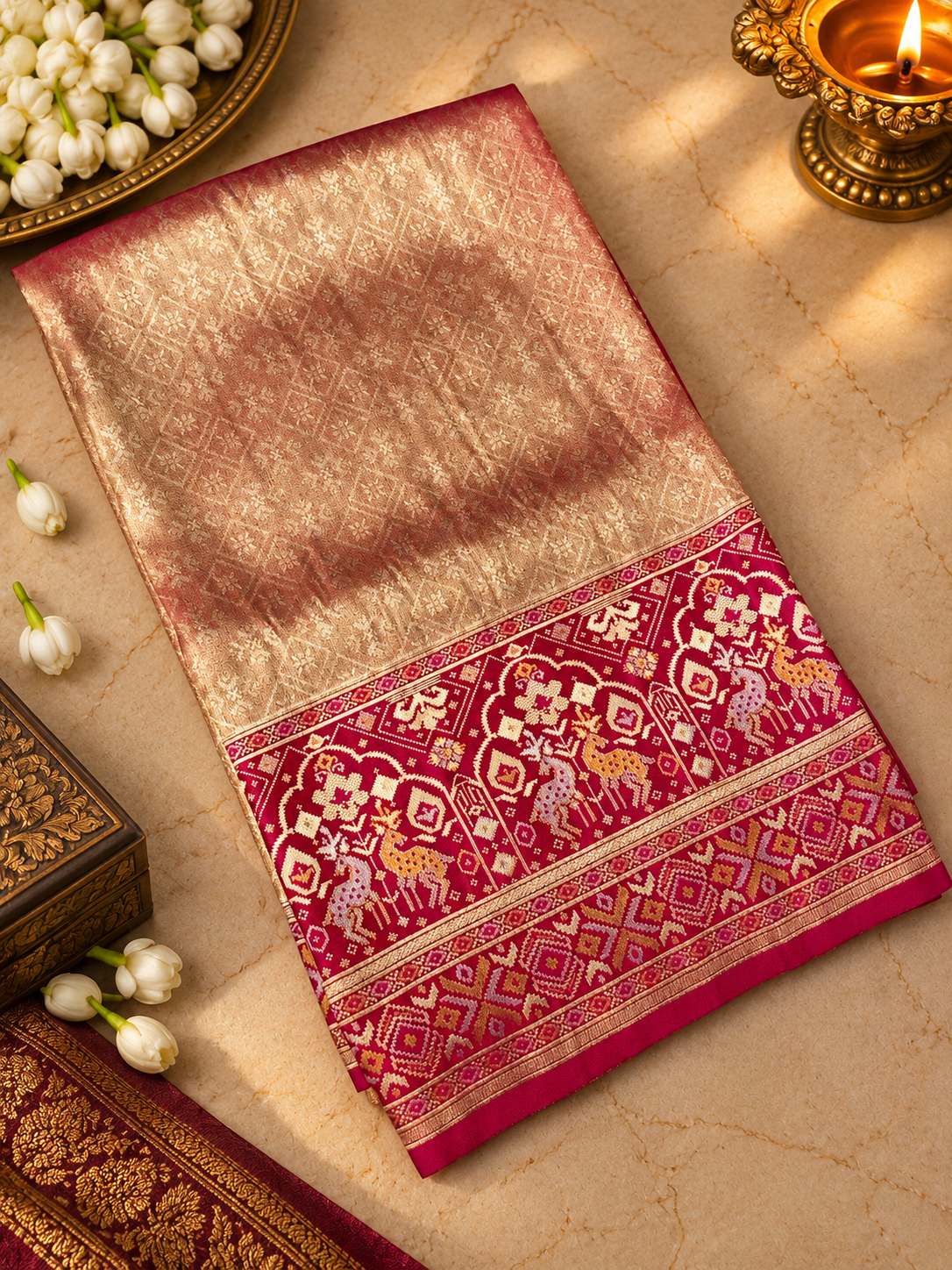 Premium Bridal Semi Tissue Silk Saree - 902694