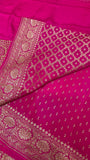 Pure crepe khaddi Banarasi saree- Silk mark certified