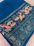 Premium Crepe Mysore Silk Saree With Embroidery - 903014
