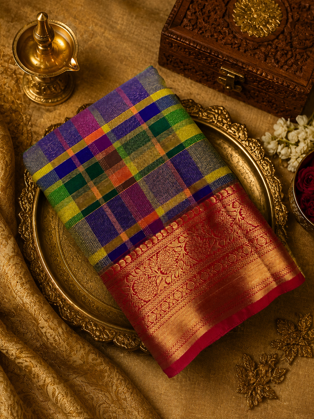 Premium quality semi Kanchipuram silk saree