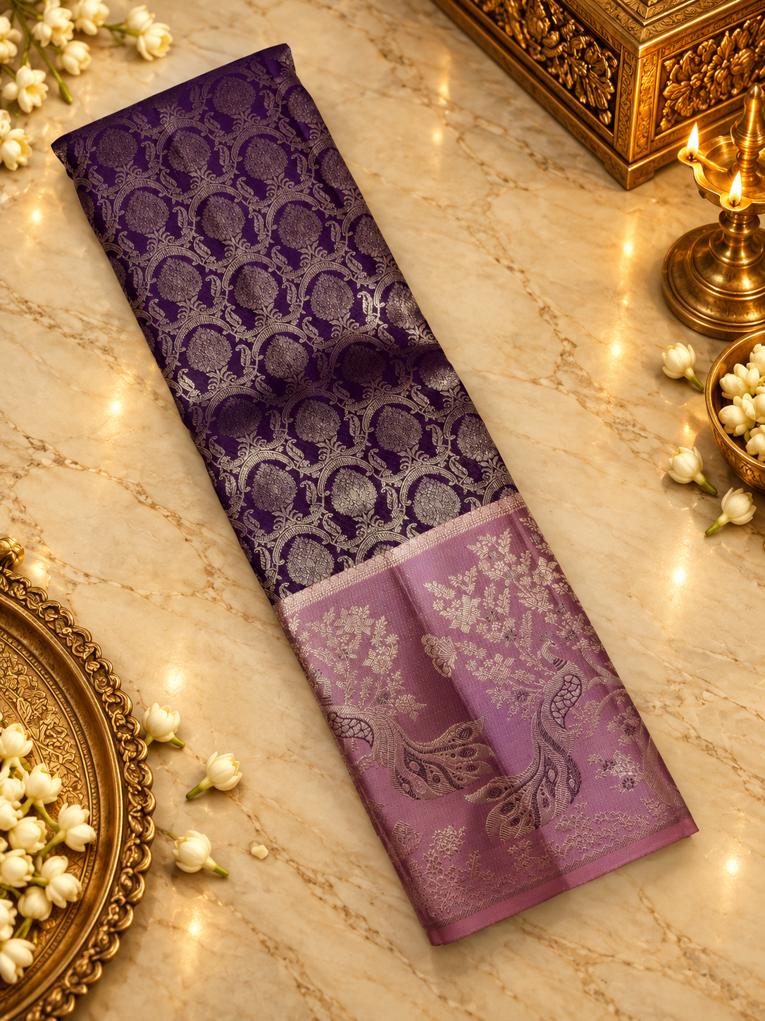 Pure Kanjeevaram Silk Saree- Silk mark certified- PS2377