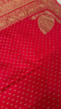 Pure crepe khaddi Banarasi saree- Silk mark certified