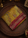 Premium Banarasi Crepe Kalamkari Saree