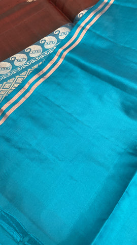 Half Mix Kanjeevaram Soft Silk Saree