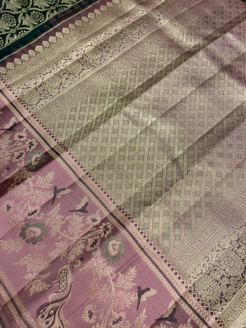 Pure Zari Handloom Kanjeevaram Silk Mark Certified Saree