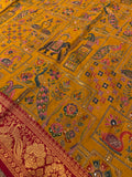 Premium Banarasi Crepe silk Saree With Appliqué Work -902830