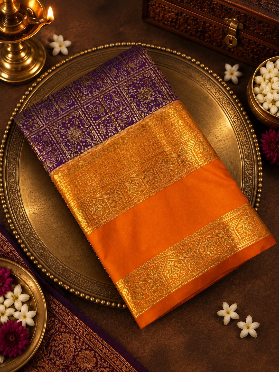 Premium Semi Kanchipuram Silk Saree - RF1146