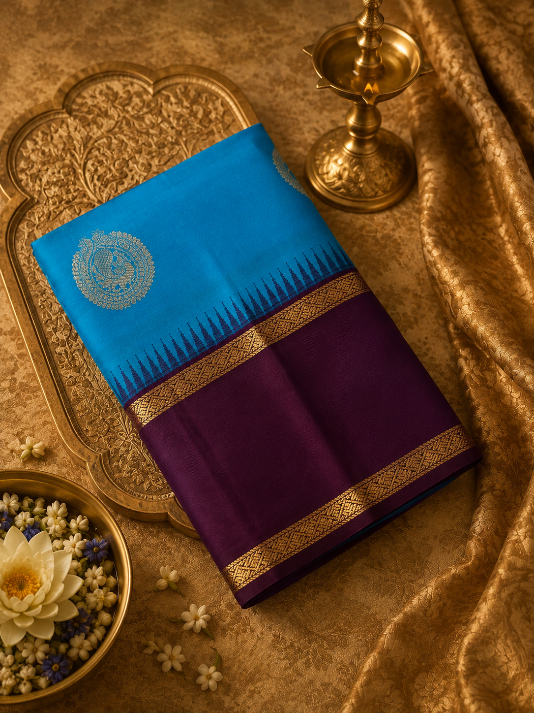 Pure Handloom Kanjeevaram Silk Mark Certified Saree