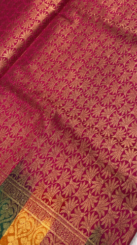 Premium mini Kanchi silk saree💚