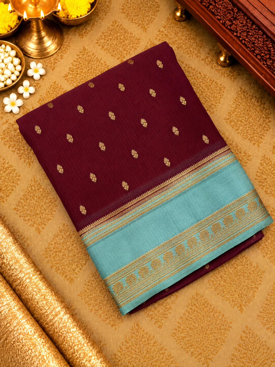 Premium Wrinkle Chiffon Saree - 902993