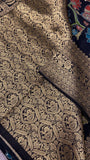 Premium Banarasi Crepe Kalamkari Saree🖤