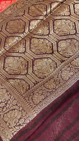 Pure Chanderi Saree (Pink)