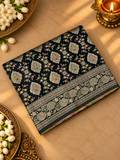 Premium Banarasi Crepe Satin Silk Saree - 902692