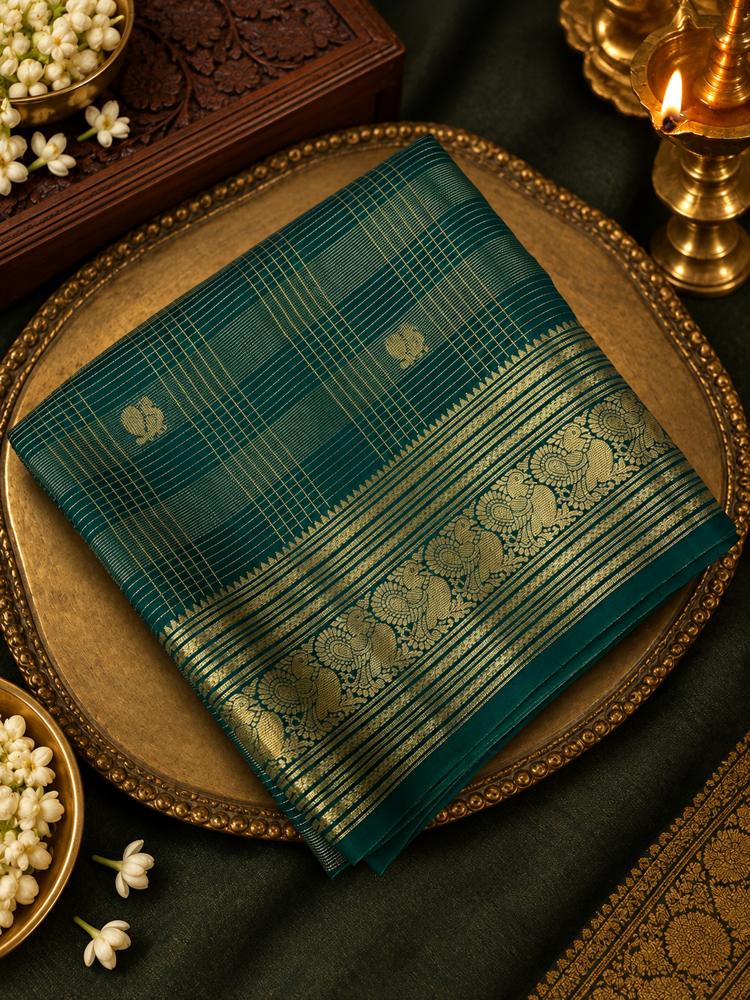 Pure Mix Crepe Mysore Silk Saree -902033