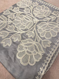 Premium Soft Organza Saree With Embroidery - 902677