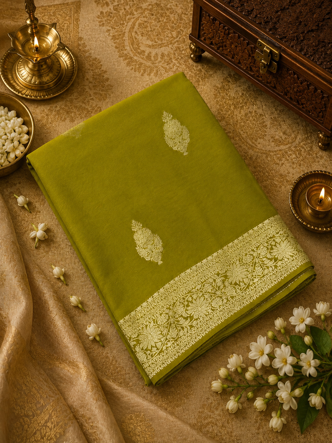 Premium Crepe Georgette Saree ✨
