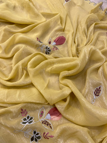 Premium Crush Organza Saree