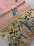 Premium Soft Tissue Organza Saree With Paithani Border