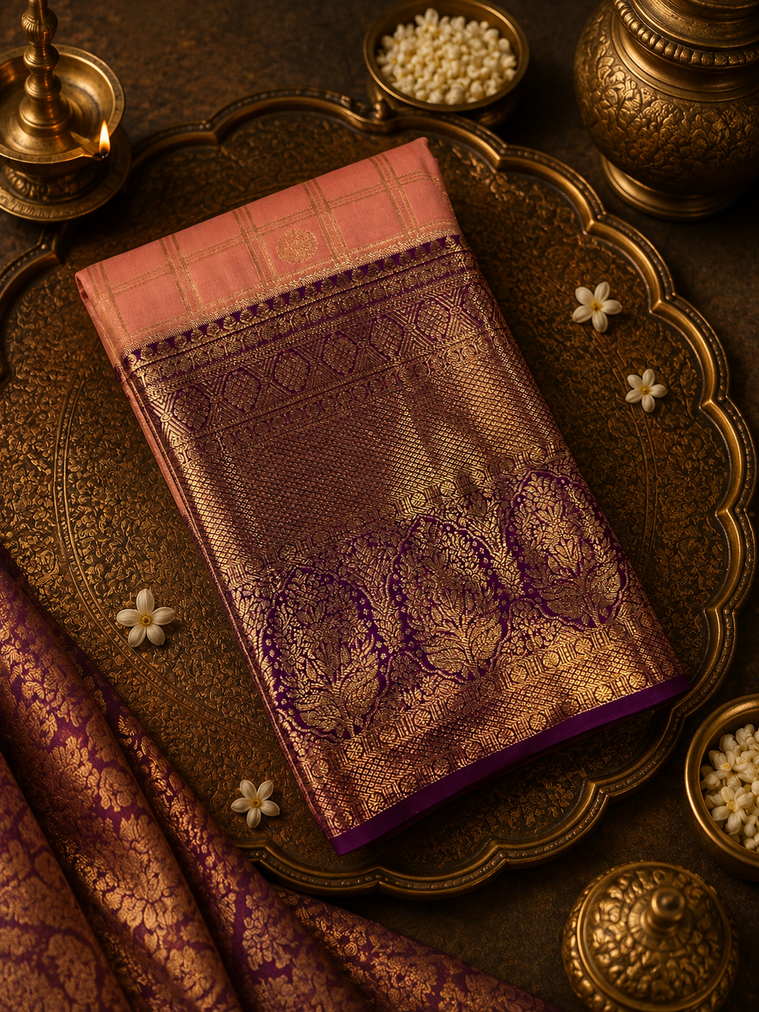 Premium Bridal Semi Kanchipuram Silk Saree