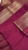 Pure Mix Mysore Crepe Silk Saree (Wine)