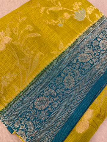 Premium Heritage Cotton Saree With Meenakari Design