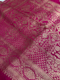 Premium Banarasi Crepe Kalamkari Saree