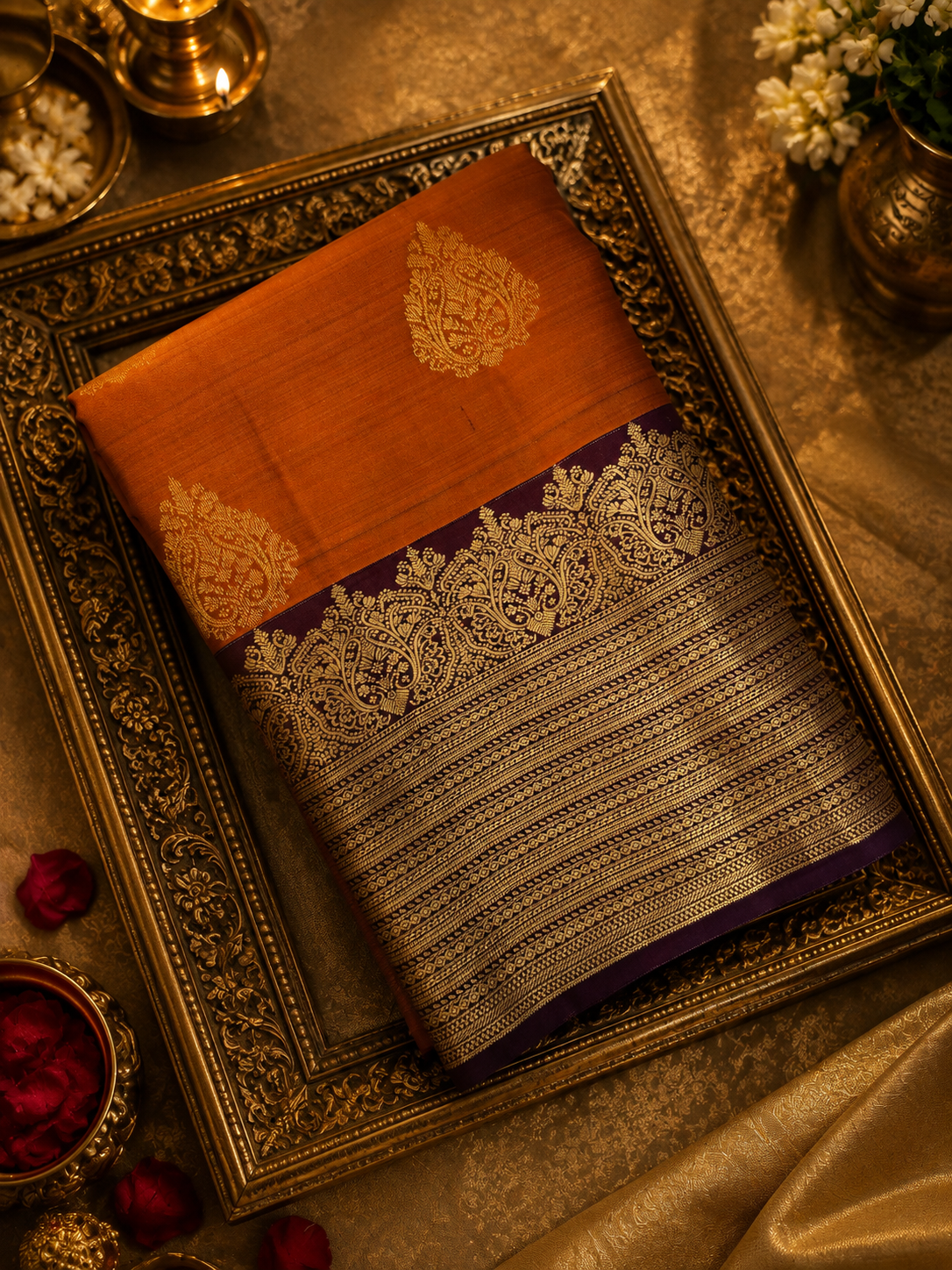 Pure Kanjeevaram Silk Saree- Silk mark certified