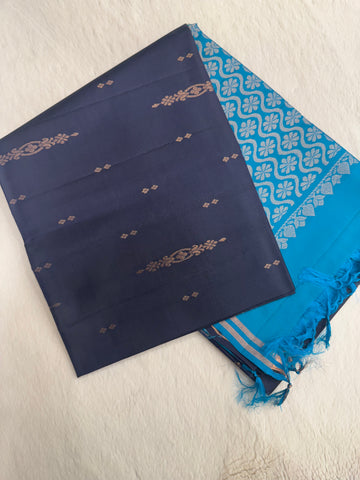Half mix Kanjeevaram soft silk saree