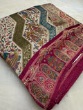 Premium Banarasi Crepe Kalamkari Saree