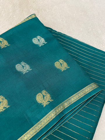 Pure Mix Semi Crepe Mysore Silke Saree