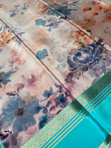 Pure Mix Crepe Mysore Silke Saree